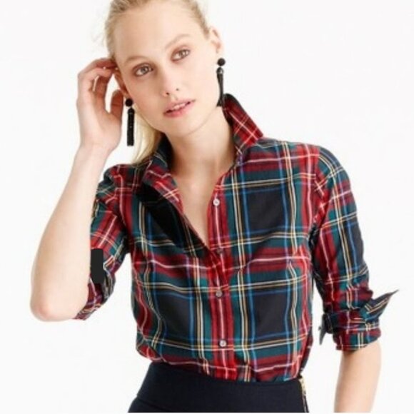 J. Crew Tops - J. Crew Size 4 Long Sleeve Plaid Button Down red/blue/green/yellow/white/black
